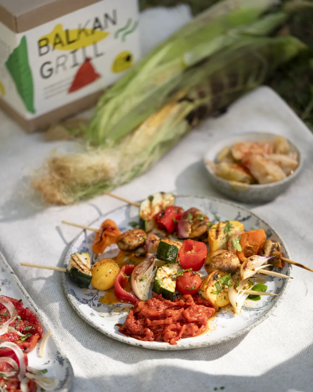 Balkan Grill mit Grillspießen