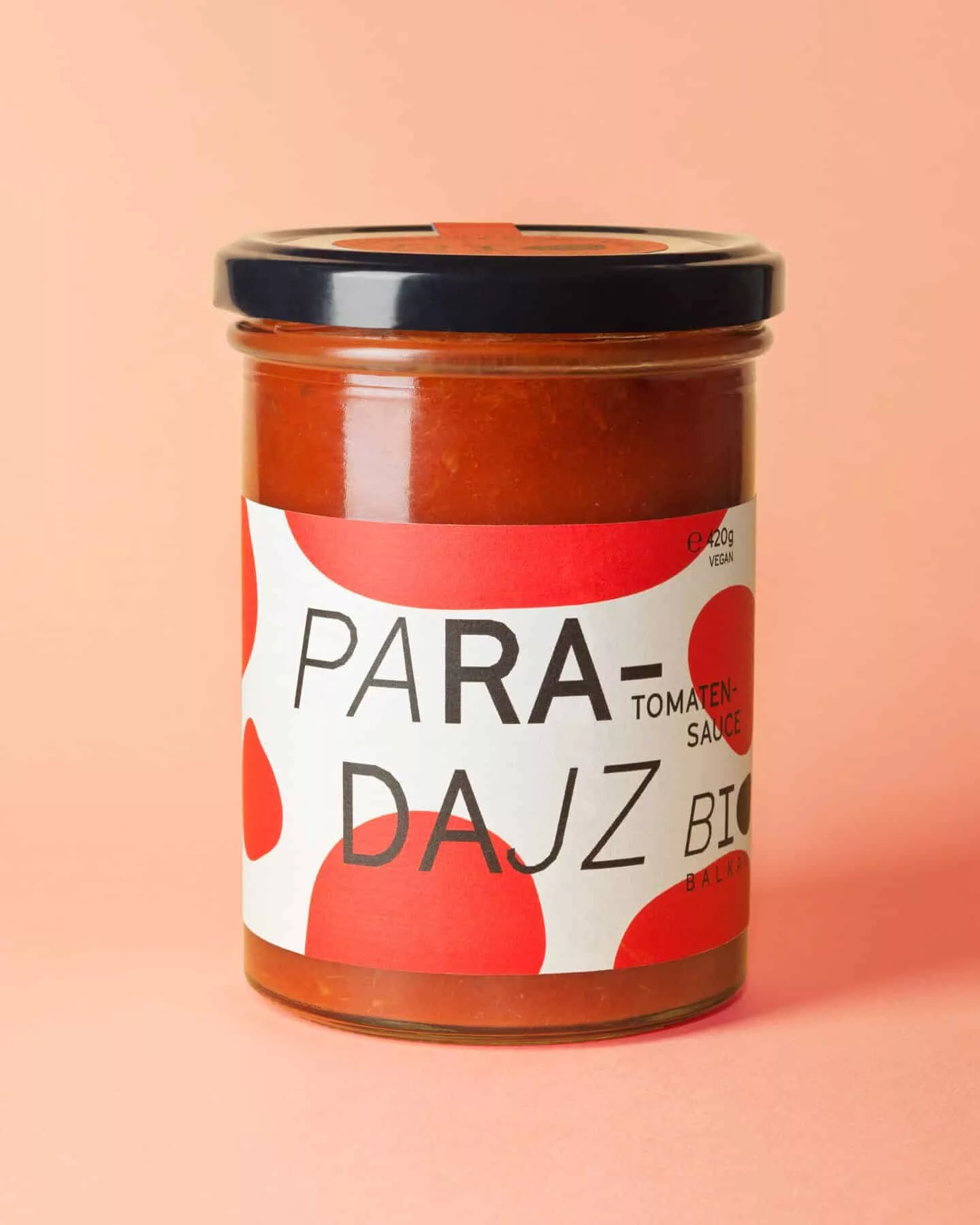 Paradajz, ein Bio Tomatensugo, im 420 Gramm Glas von BioBalkan
